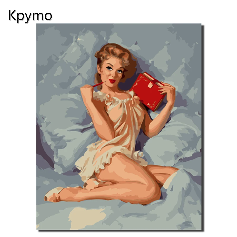 Kpymo бескаркасные DIY краски по номерам цветные детские изображения акриловые
