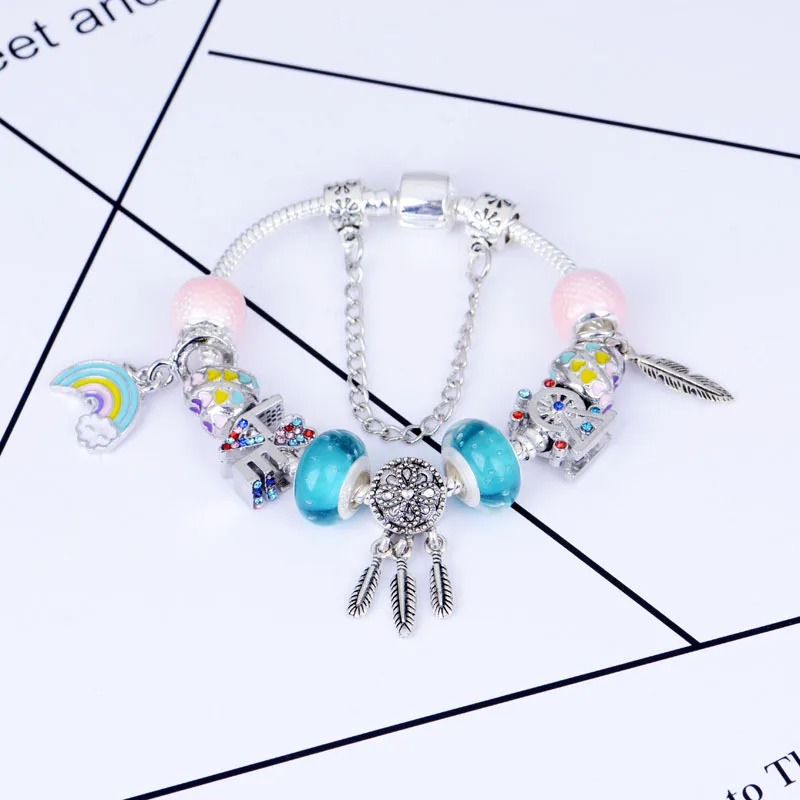 

Pan's high-quality hot-selling colorful bracelet, crystal glaze Diy beaded bracelet