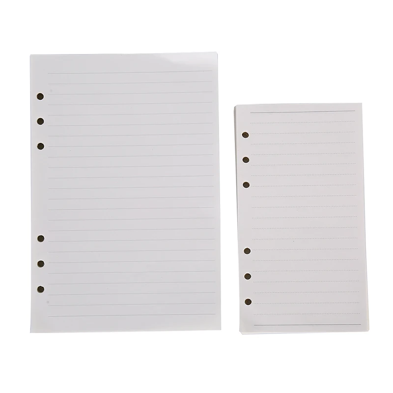 

Classic 6 Holes Binder Loose Leaf Notebook A5 A6 Refilling Spiral Binder Planner Inner Page Inside Paper Line Grid Dots Blank
