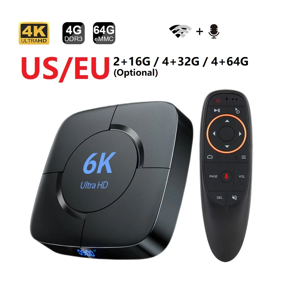 

ТВ-приставка H616, 6K, медиаплеер высокой четкости, поддержка TF-карт, пульт дистанционного управления