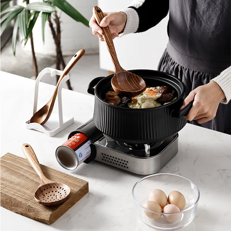 Натуральное тиковое дерево кухонная лопатка набор кухонной утвари посуда ложка