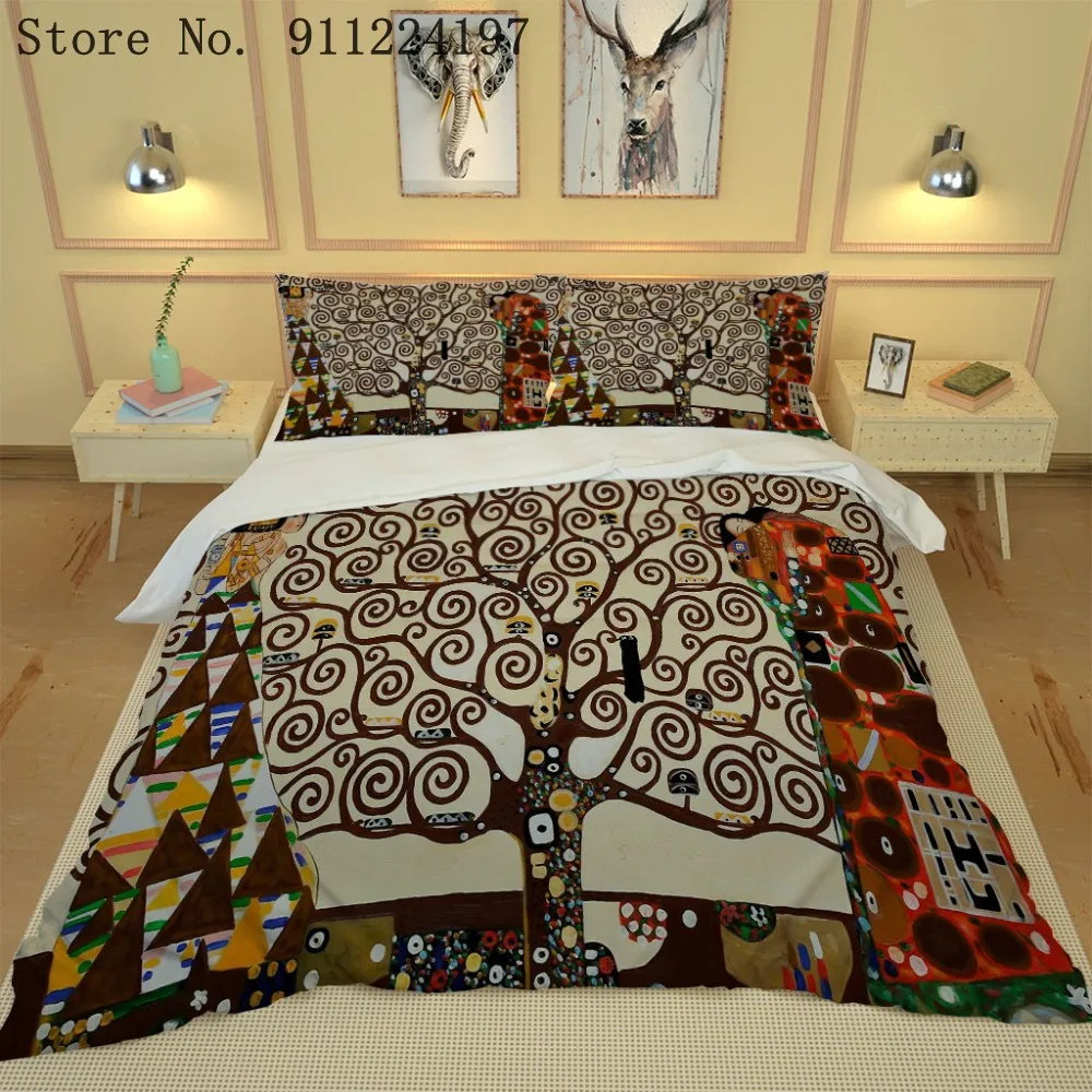 Wisdom Tree Duvet Cover Set Comforter Bedding Luxury 2/3pcs Quilt Single Double Queen King Size Home Textiles Adult | Дом и сад