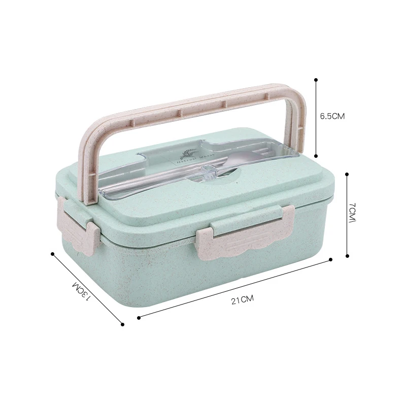 Горячий Ланч бокс 1000 мл посуда из пшеничной соломы контейнер для хранения еды