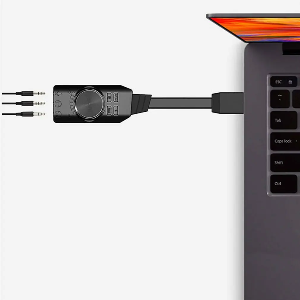 Звуковая карта для компьютера с 7.1 каналами Light, внешняя, с модулем усилителя DSP и встроенным усилителем звука для игр с возможностью еды курицы.