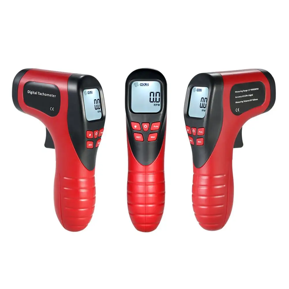 Laser tachometer Non-contact digital speedometer measuring range: 2.5-99999RPM Digital LCD motor wheel lathe speed meter for haier panasonic samsung lg jinling whirlpool washing machine parts platen tachometer coil motor speed measuring coil