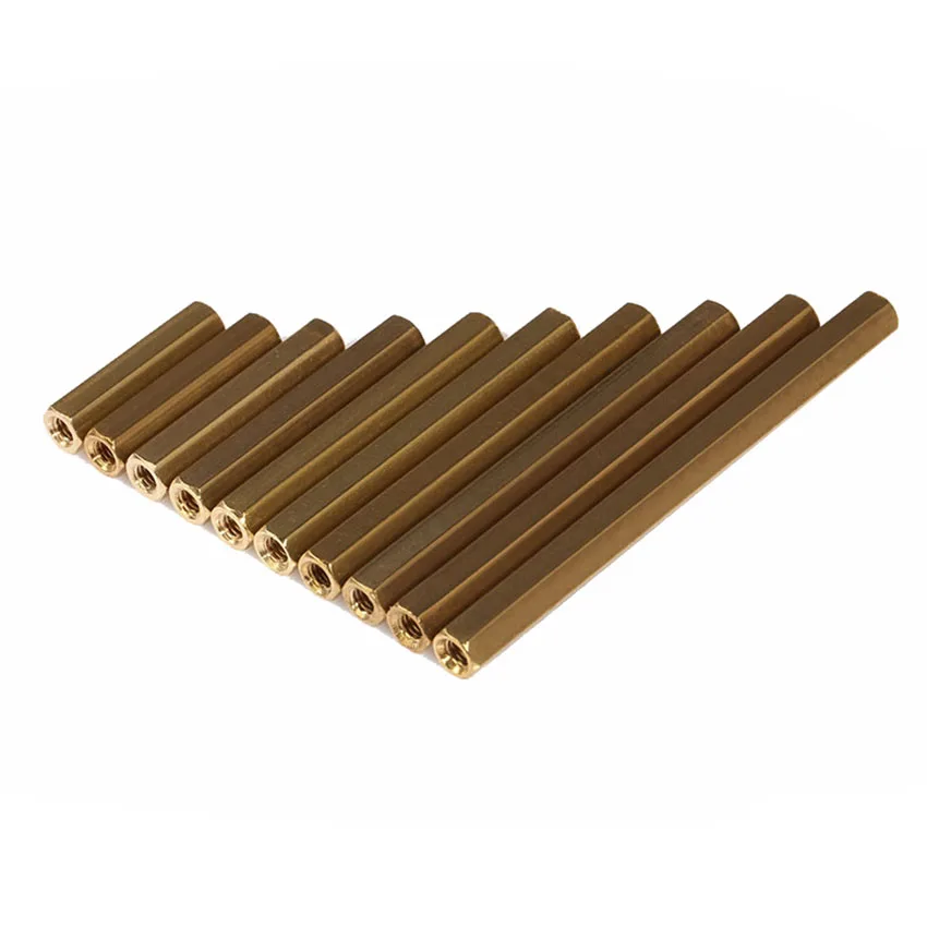 

10/20PCS Brass M3 M4 Hex Hexagonal Pillar Standoff Spacer Support Female Bolt Copper
