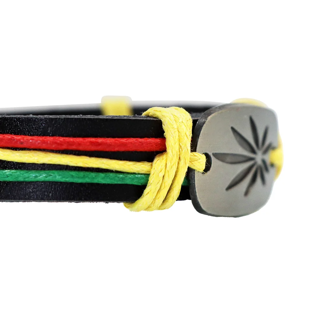 

GORDON Vintage Hand Chain Bracelet For Women Man Bohemian Handmade Jewelry With Leaf Iron Plate Cigarette & Smoking Accessories