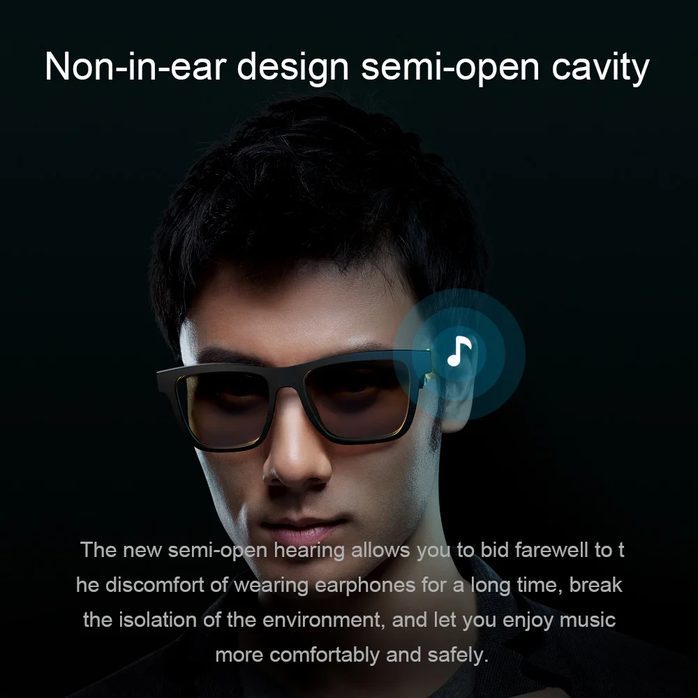 저렴한 DDJ 지능형 오디오 블루투스 안경 선글라스 야외 스포츠 방수 소음 마이크와 스테레오 취소 무선 헤드셋