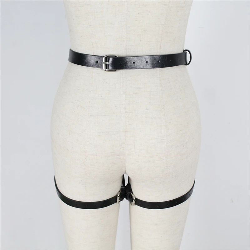 Портупея из искусственной кожи для БДСМ ремень модный пояс до бедра сексуальное