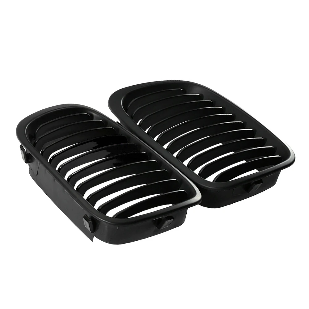 2 шт. матовая Черная передняя решетка радиатора для BMW E46 3 серии 4 двери 1998 2001