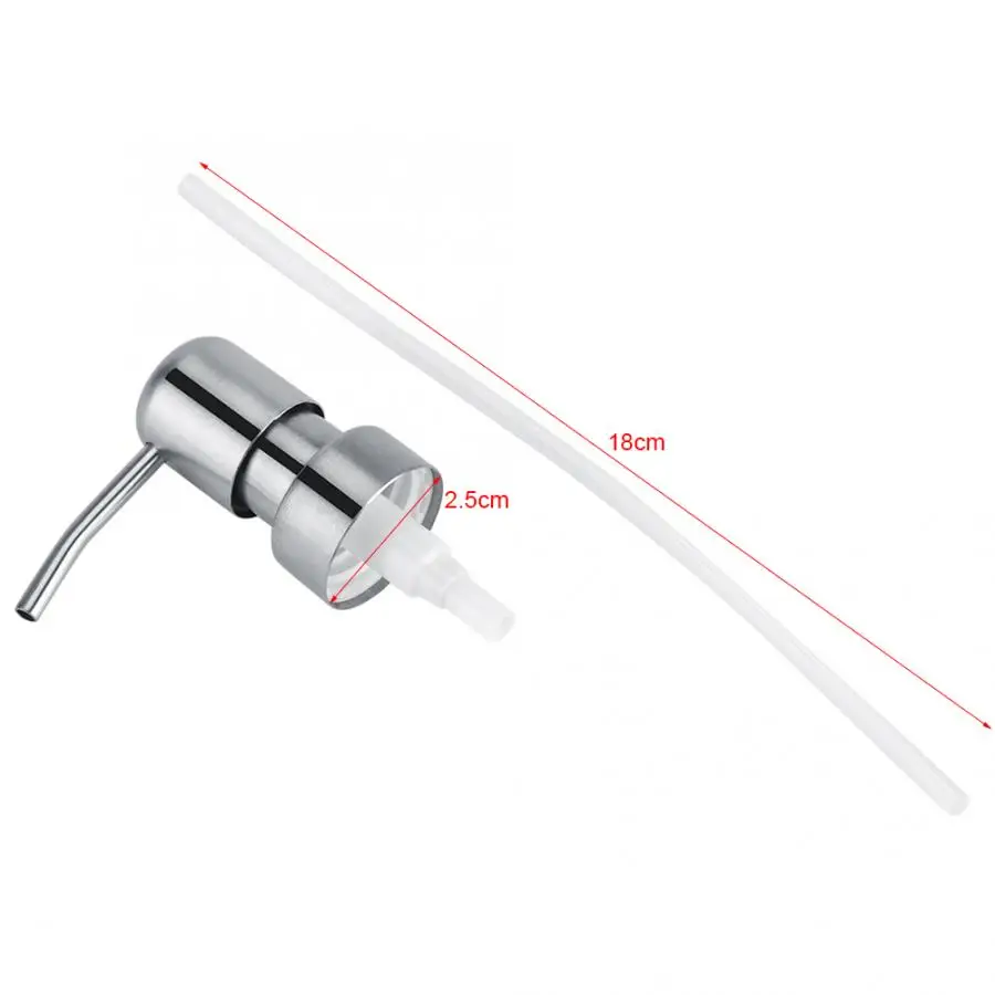 1Pc 304 Stainless Steel Liquid Soap Shampoo Silvery white Pump Kitchen Bathroom Use (for 2.5cm) | Дом и сад