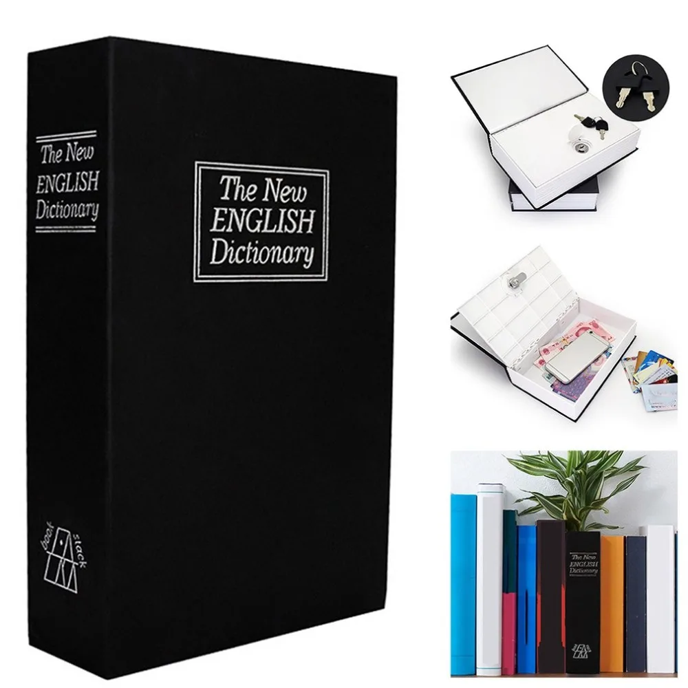 Английский словарик секретная книга Сейф деньги Скрытая коробка монета копилка с ключом наличные монеты сохранение замок для ящиков коробка для хранения
