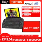 Игровой ноутбук OneGX1 Pro, 7 дюймов, 11 ядер, Tiger Lake-Y Core, i7-1160G7 Win 10 Pro, аккумулятор 12000 мАч, WiFi6, RGB, светодиодсветодиодный английская клавиатура