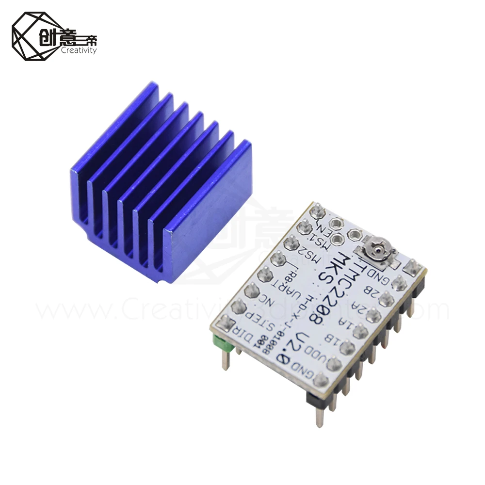 Контроллер шагового двигателя TMC2208 модуль драйвера инструменты для 3D-принтера