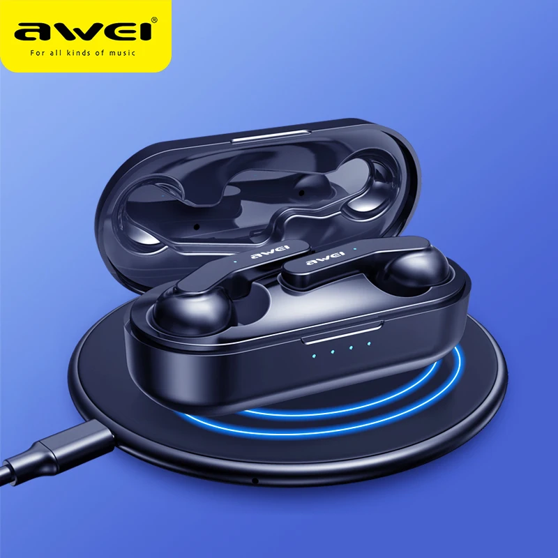 Наушники вкладыши AWEI T10C наушники TWS Bluetooth 5 0 интеллигентая (ый) сенсорный