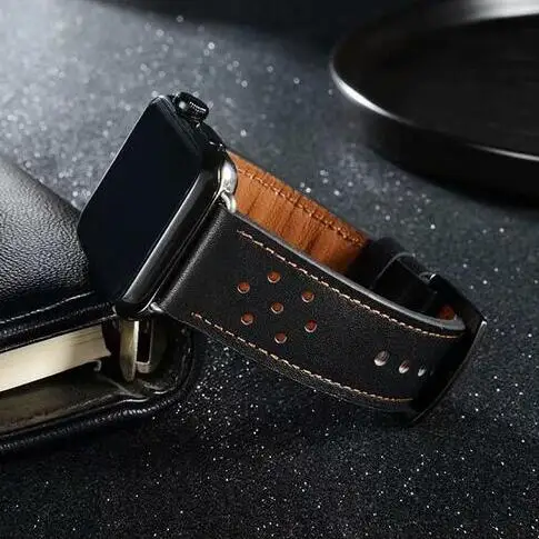 Ремешок из натуральной кожи для Apple watch 42 мм 38 Iwatch series 5 4 3/2/1 браслет наручные