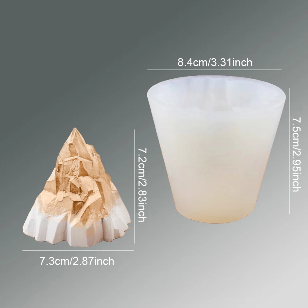 

3D Candle Mould Snow Mountain Aromatherapy Handmade Silicone Mold DIY Soap Resin Handcraft Making Tool Craft Decoratio