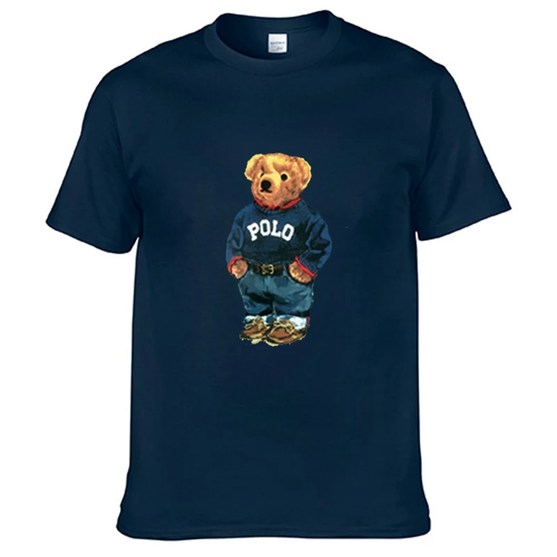 

2021 Fashion men's Cotton Retro teddy bear T-Shirt Short Sleeve Men Women TShirts Custom Brand T-Shirts Streetwear Daily Tees