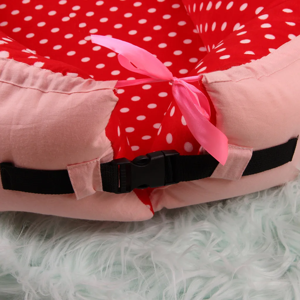 Матрас для новорожденных младенцев для кроватки с портативным, съемным, стиральным чехлом, путешествий, с мультяшным, хлопковым, мягким, комфортным, утробным бионическим дизайном.