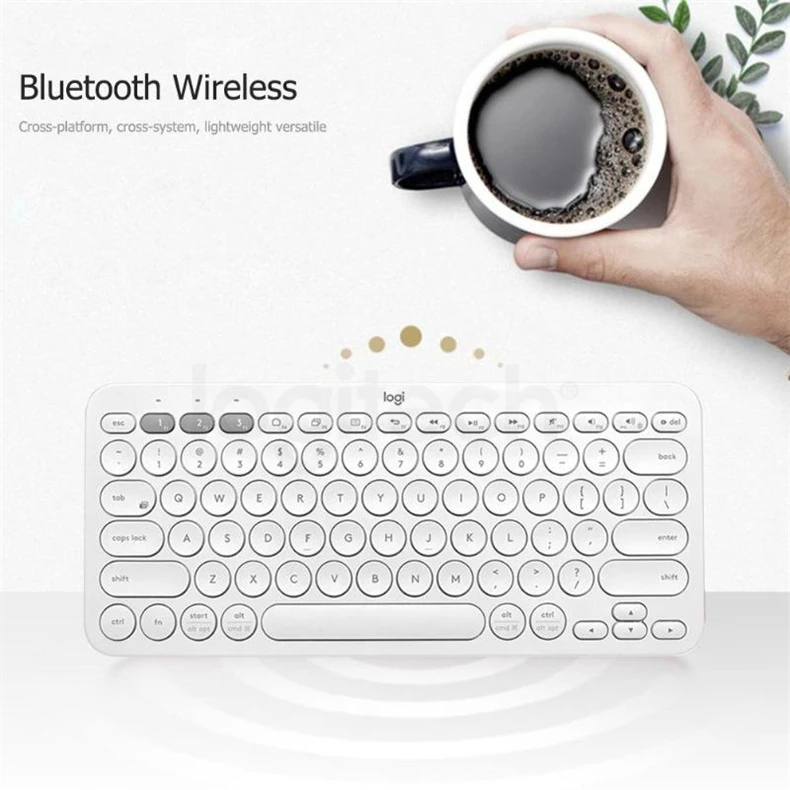Беспроводная клавиатура logitech K380, Bluetooth, портативная, ультра тонкая, мини, бесшумная, многофункциональная, клавиатура для ПК, ноутбука, планшета, Android, IOS