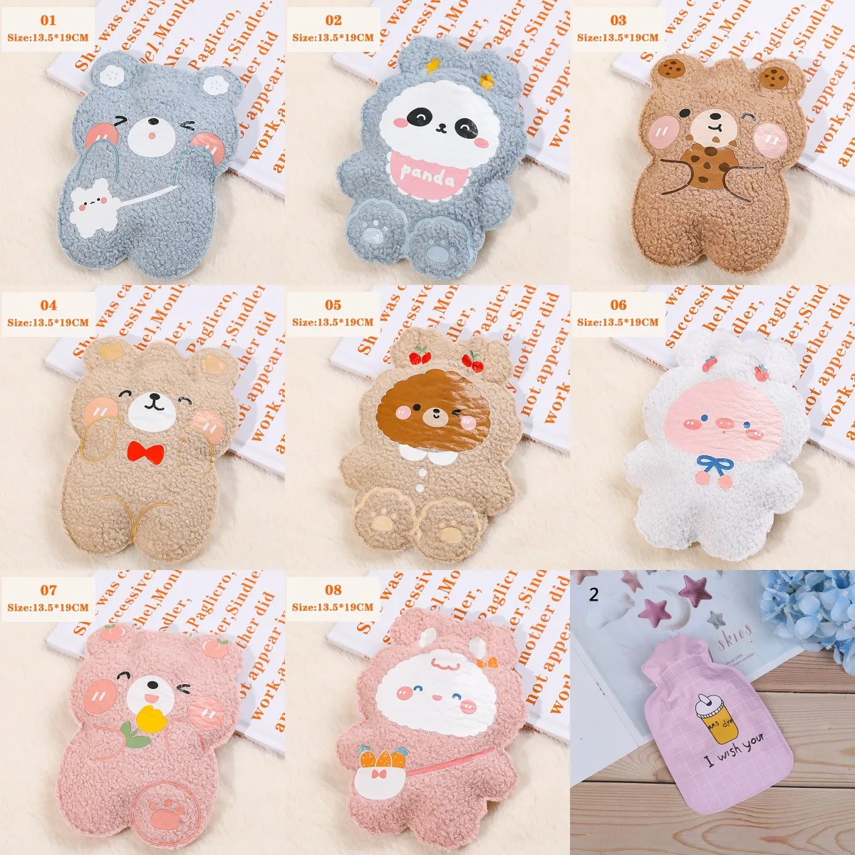 Зимняя бутылка для горячей воды теплое украшение живота заполненная