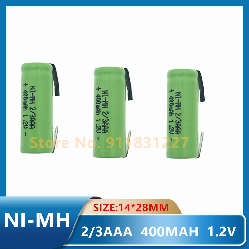 Никель-металлогидридный светодиодный заряжаемый аккумулятор 400 мАч 1 2 в 2/3AAA 2/3 AAA