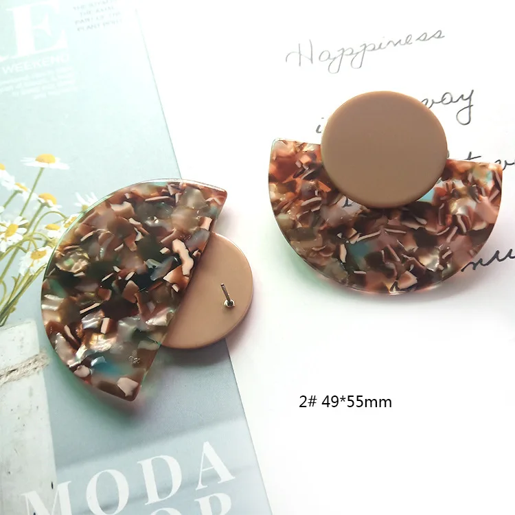 Акриловые ацетатные серьги для женщин серьги-гвоздики богемные большие