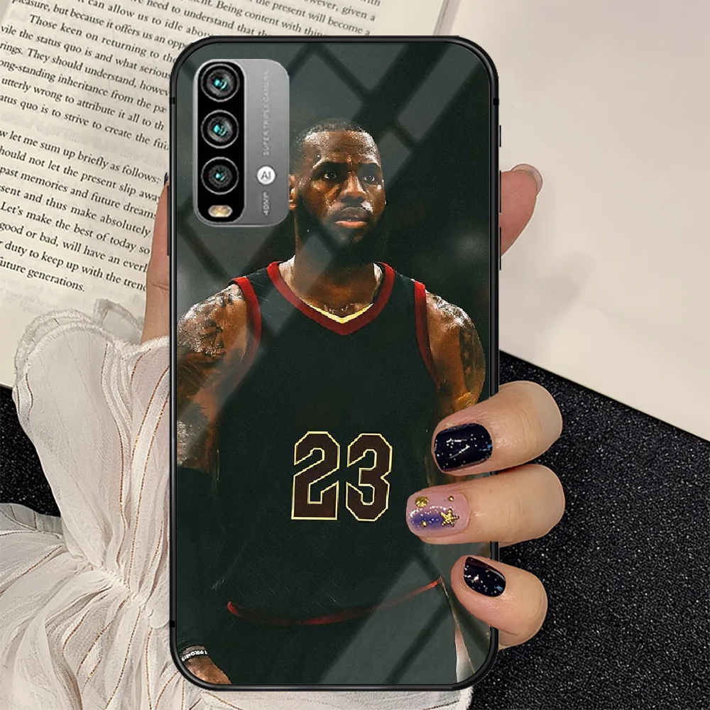 

James Basketball Phone Tempered Glass Case Cover For Xiaomi Redmi note k 7 8 9 10 30 40 A C T S Pro Cell Bumper