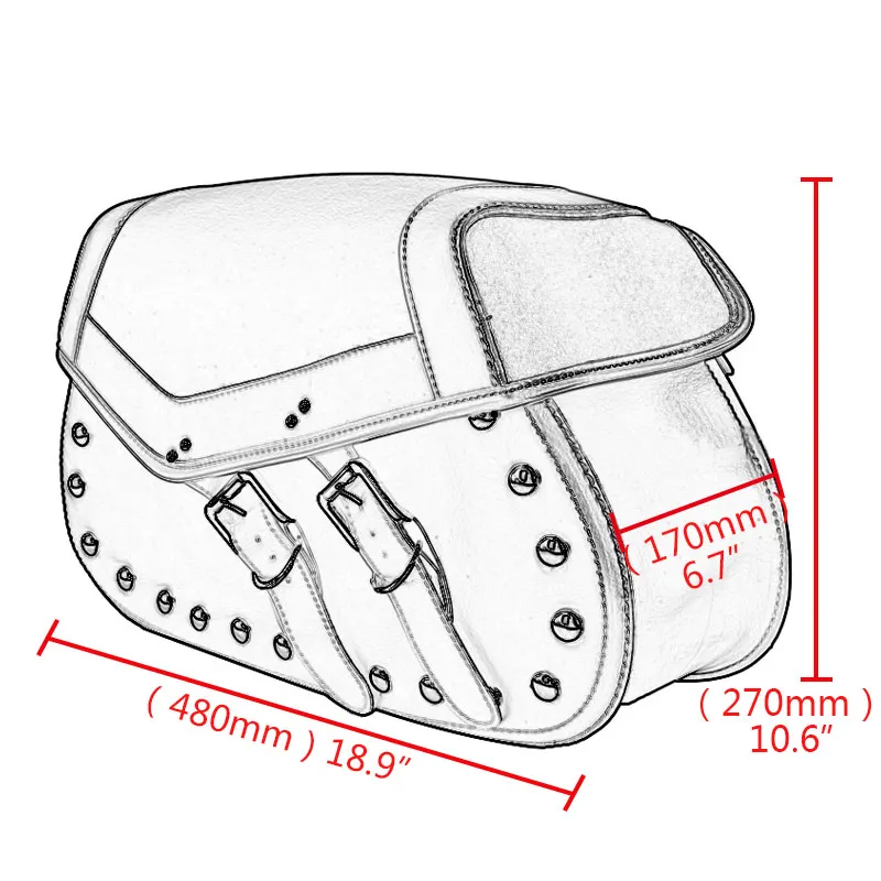 Универсальные мотоциклетные Сумки из искусственной кожи боковые чемоданы для