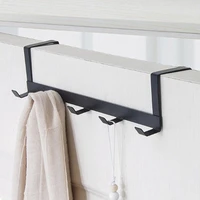 5 hooks over the door hook holder metal hanging rack perforated free hanger for clothes towels shoes hats caps