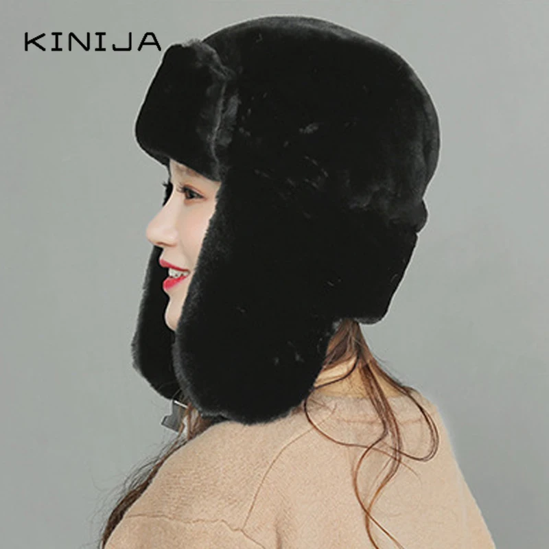 Зимняя однотонная теплая Вельветовая русская меховая шапка бомбер для мужчин и