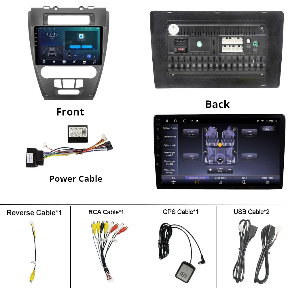 

2DIN Android 10.0 Car Radio For Ford Fusion Mondeo Mustang 2009-2012 GPS Navigation Stereo Receiver Auto Radio DSP Car Receiver