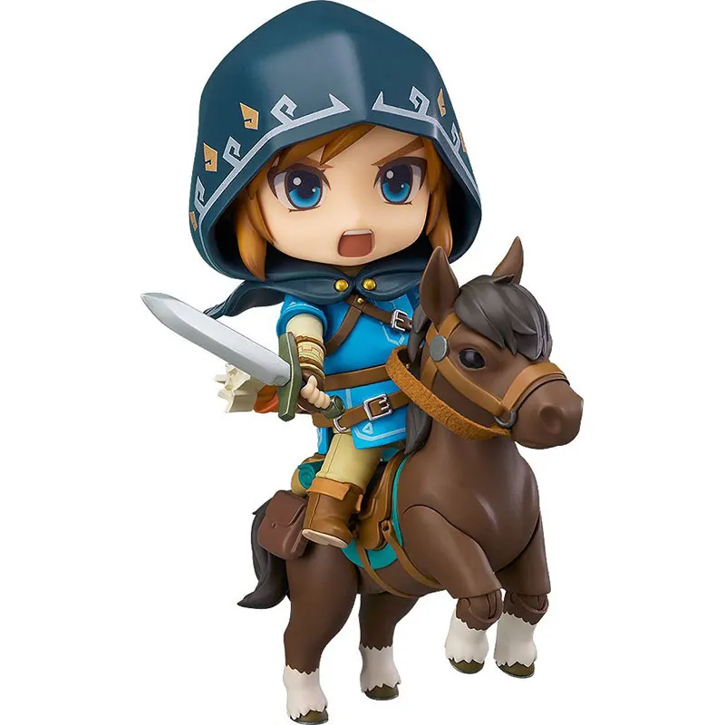 

Action Figure Deluxe Version With Horse Collectible Model Toys Gift Doll 10cm Link 733-DX Breath of the Wild Ver DX Edition PVC