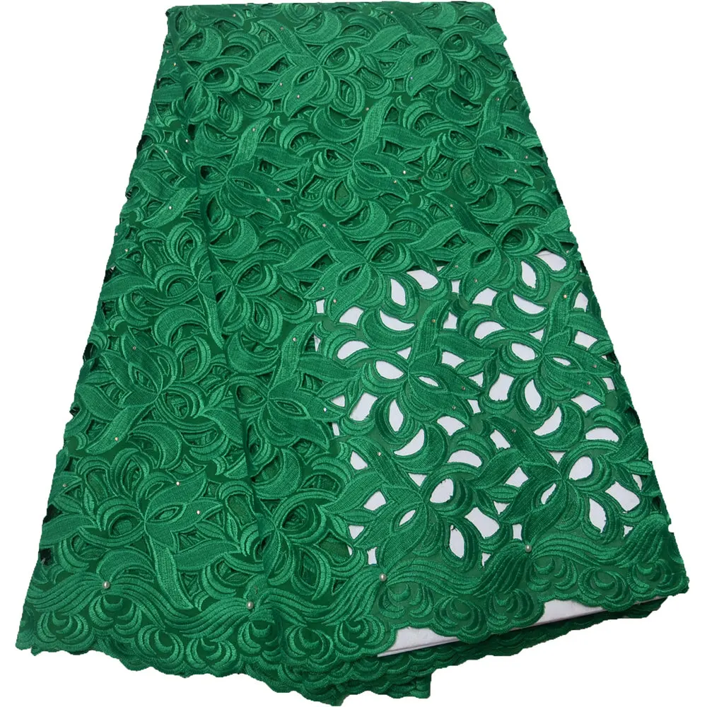 Высококачественная хлопчатобумажная кружевная ткань ручной работы вышивка