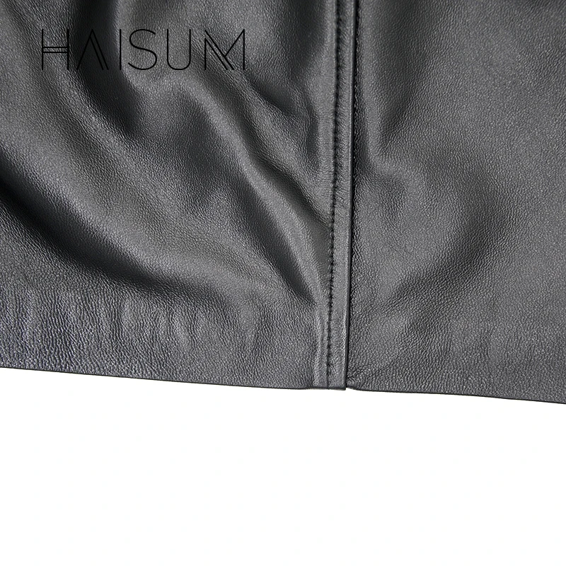 Женская кожаная юбка Not Haisum однотонная прямая из натуральной овчины до колена