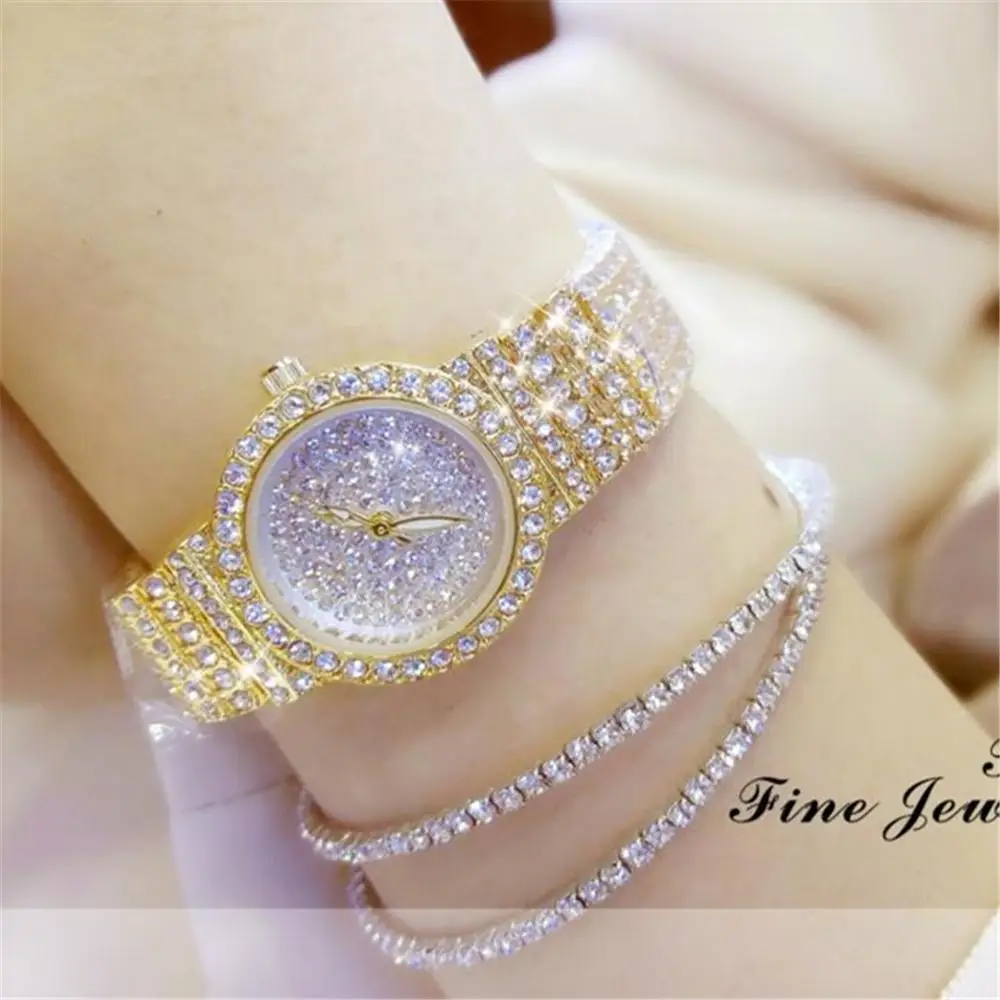 

Women Watch Famous Luxury BS Brands Diamond Quartz Ladies Watch Female Small Wristwatch Rose Gold Watch Women Montre Femme 2020