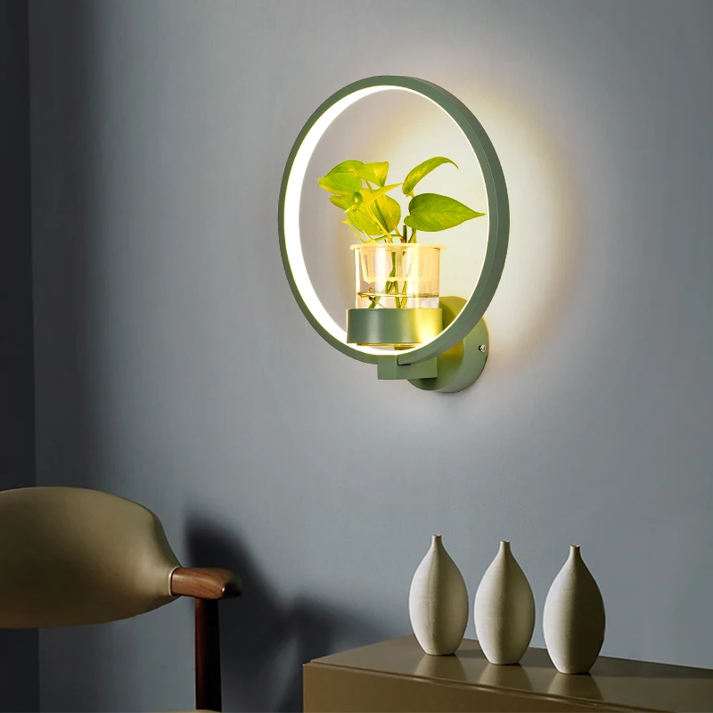 Многоцветная готовая акриловая современная светодиодная настенная лампа для