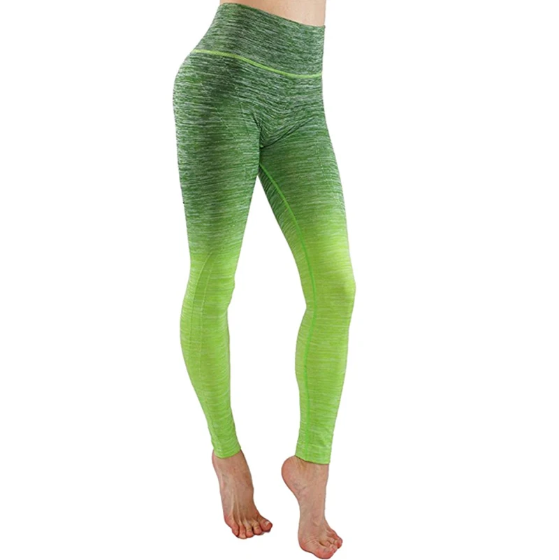 Sport Yoga Gradient color energy Legging Women Workout Fitness Jogging Running Pants Gym Tights Stretch Sportswear Leggings | Спорт и