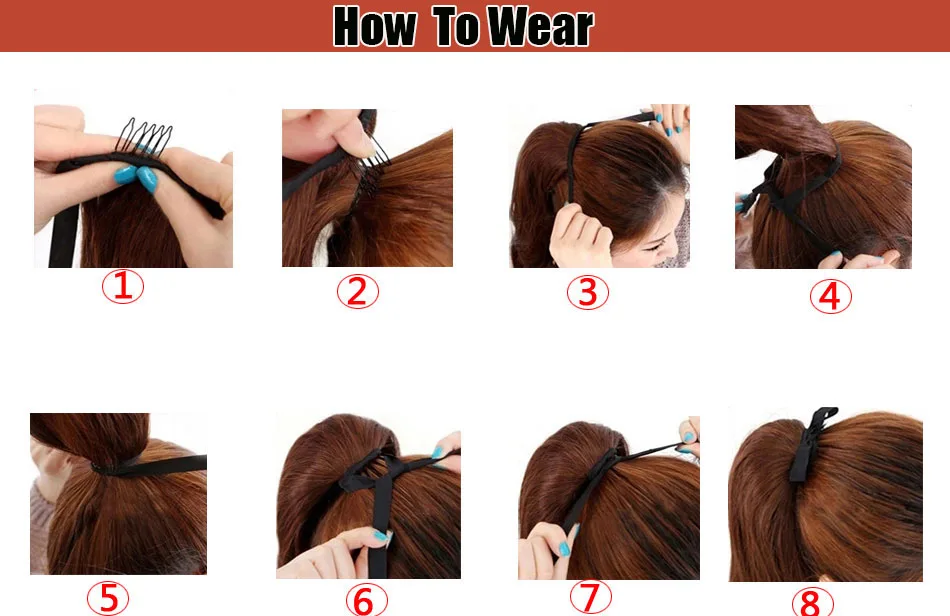 Короткий кудрявый хвостик LUPU термостойкий синтетический накладной хвост для