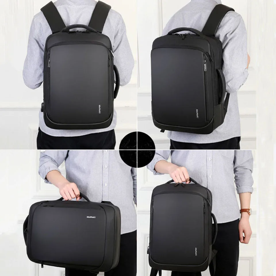 

Laptop Backpack Mens Male Backpacks Business Notebook Mochila Waterproof Back Pack USB Charging Bags Travel Bagpack