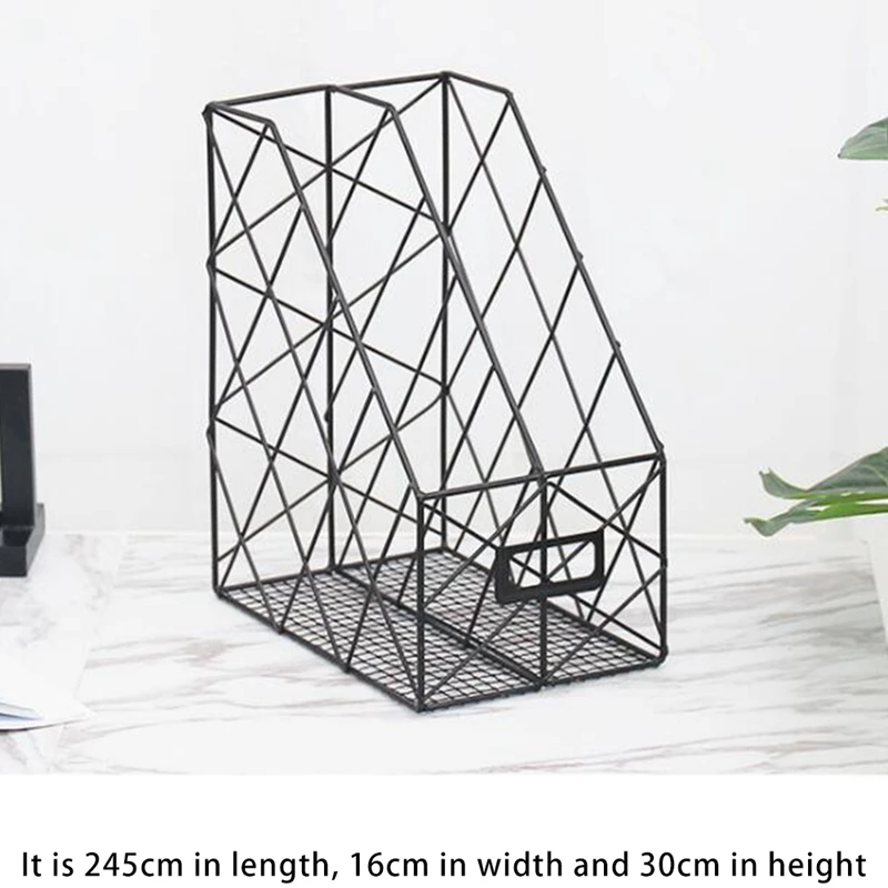 2 секции подставка для журналов держатель файлов настольный металлический