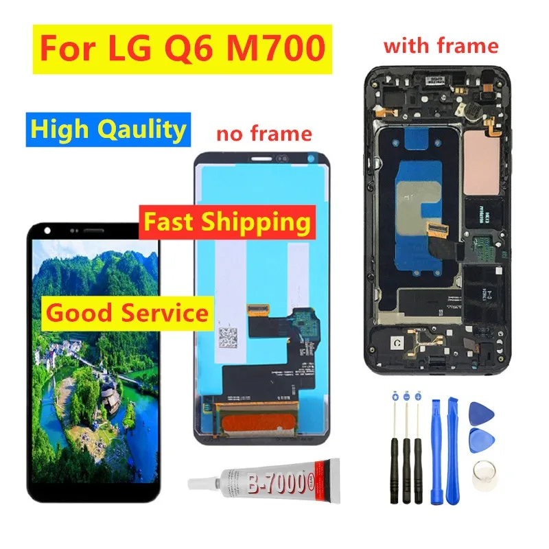Высококачественный ЖК дисплей 5 дюйма для LG Q6 M700 M700A M700N US700 M703 M700H M700Y с