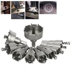 Сверло для отверстий в металле, комплект из 15-75 мм, из сплава, карбида, кобальта, стали, для резки металла, пластин из нержавеющей стали