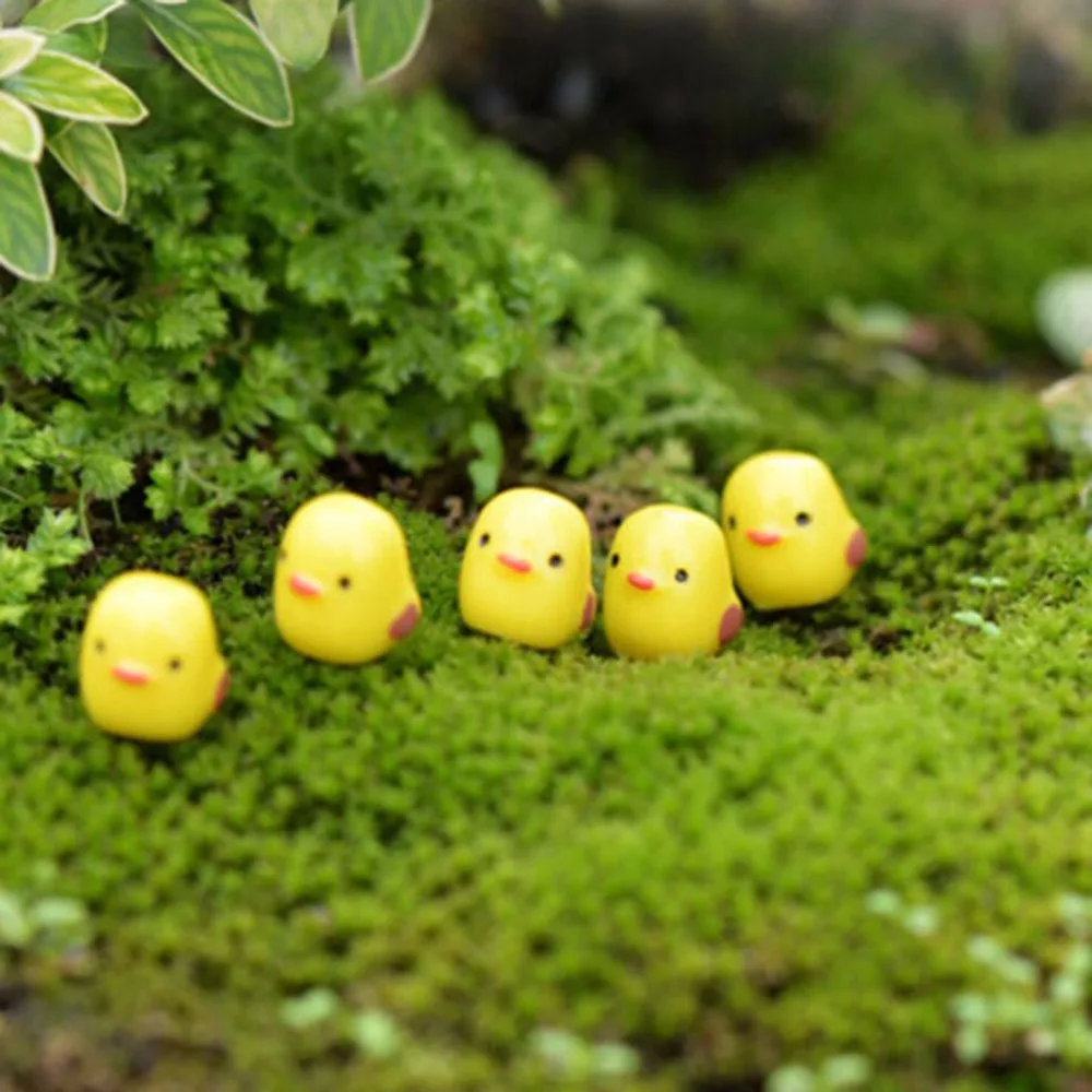 10pcs Micro Landscape chicken kawaii cabochons Resin Craft miniature figurines mini garden decoration terrarium decor Home | Дом и сад