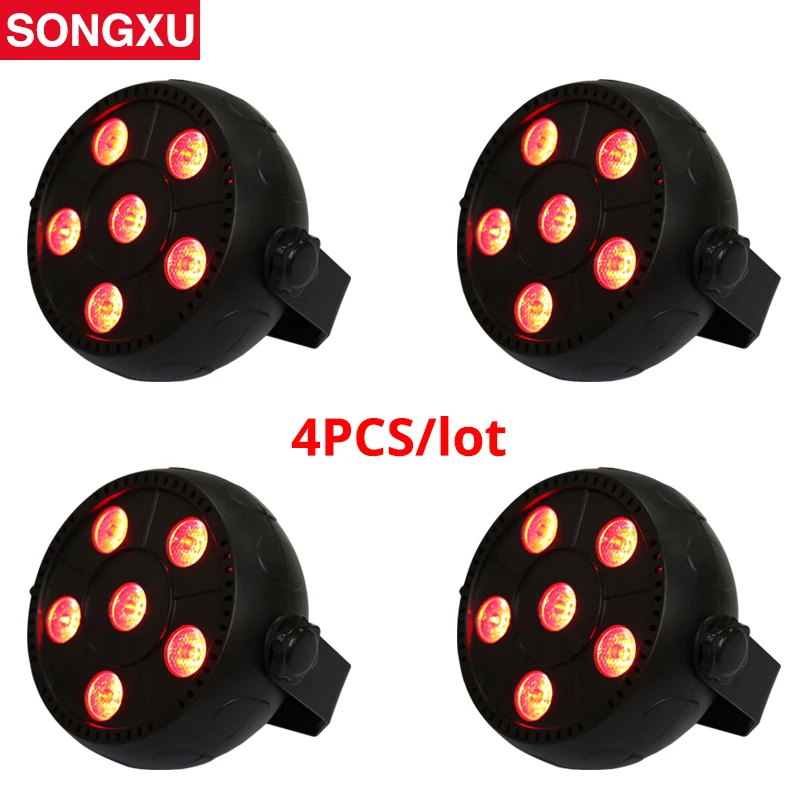 4 шт./лот мини 6 шт. светодиодный цветной Par свет Вт LED RGB 3в1 тыквенный для ночного