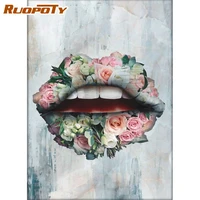 ruopoty 60x75cm painting by numbers flower lips diy paint by numbers for adult frameless digital painting on canvas unique gift