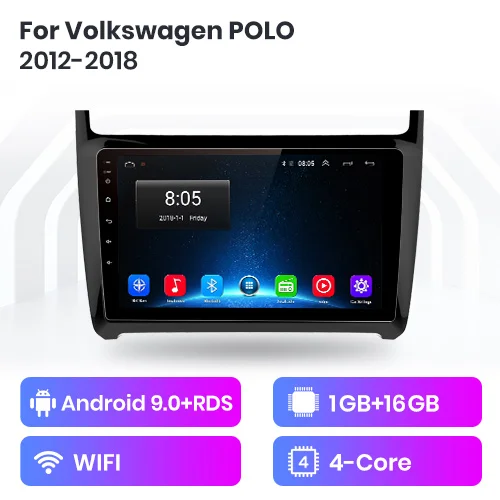 1-16GB for wifi Junsun V1 2G+ 32G Android 9,0 для Volkswagen POLO 2012- автомобильный Радио мультимедийный видео плеер gps RDS 2 din dvd - Цвет: 1-16GB for wifi