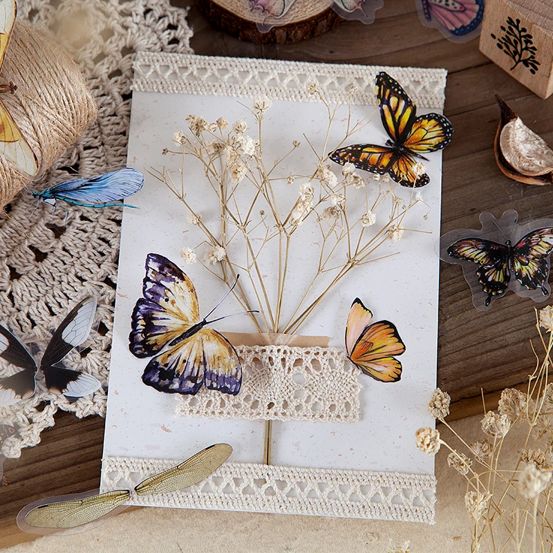 

COO NOTE Wing specimenist sticker pack For DIY Children Sticker Kids Diary Stationery Album Kawaii