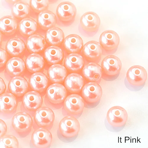 lt pink Много цветов ABS имитация жемчуга круглые бусины с дырочками DIY браслет серьги Подвески швейные бусы ожерелье Изготовление ювелирных изделий B3625 - Цвет: lt pink