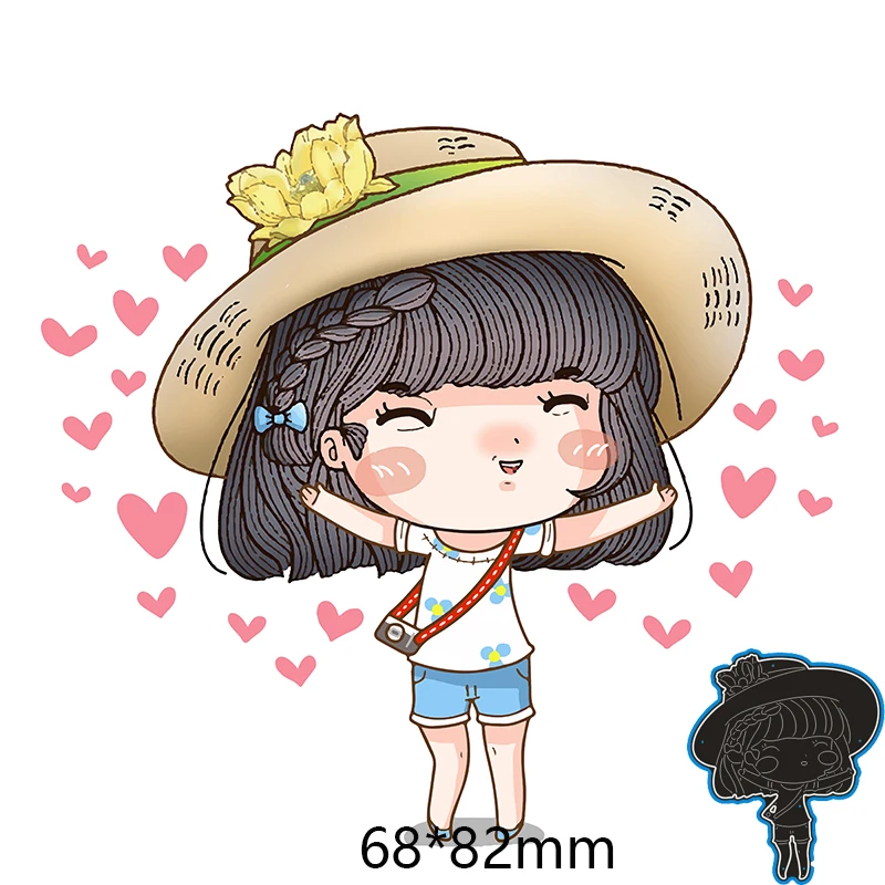 Набор вырубных штампов &quotплатье для маленькой девочки Новая меховая шапка